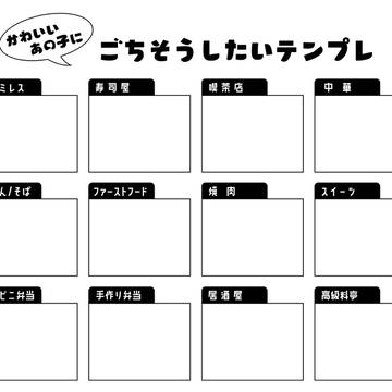 【素材】かわいいあの子にごちそうしたい【テンプレ】