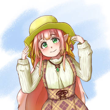 レインハットを被ったひなの羽衣ちゃん