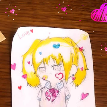 かわいい女の子を描いた！（下手）