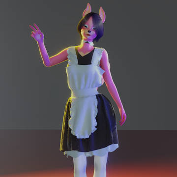 Free .blend file of furry girl