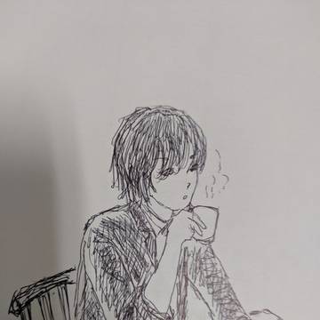 ココアを飲む探偵