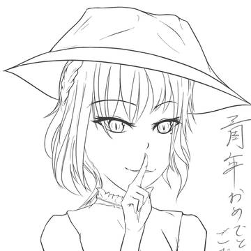 高峰伊織の三周年祝い絵
