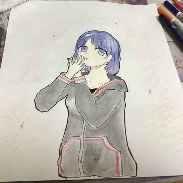 パーカー女子！