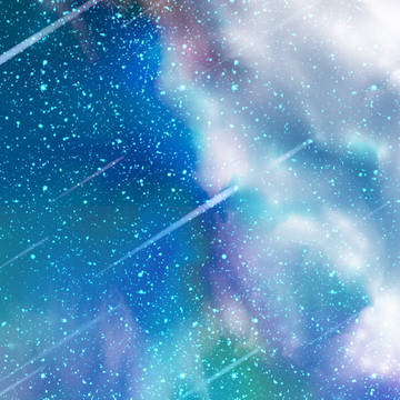 雲間の流星群