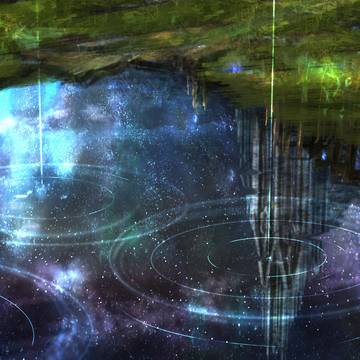 水たまりの星空