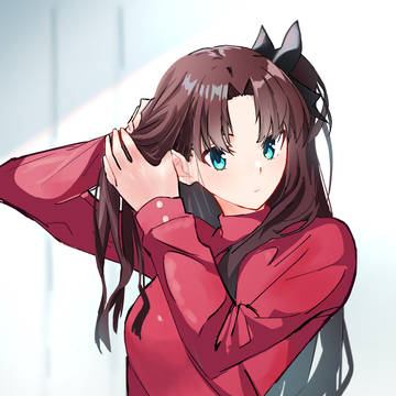 髪を結んでいる凛