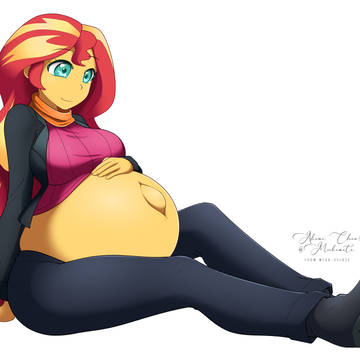 PREGNANT SUNSET SHIMMER 2[COMM.]