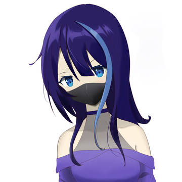 メッシュ×黒マスク