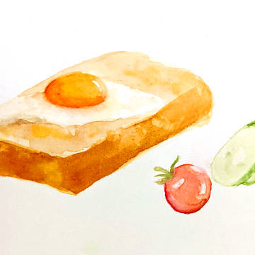 水彩/食べ物