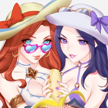 Poolparty miss fortune & caitlyn