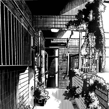 アパートの廊下