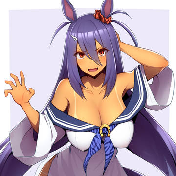 ひさびさに旧勝負服を着たヒシアマ姐さん