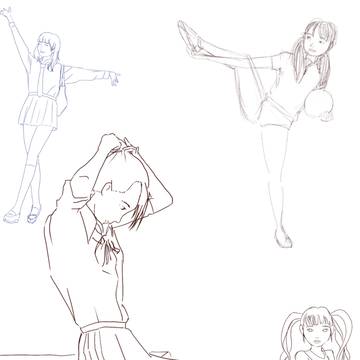 女性の描き練習
