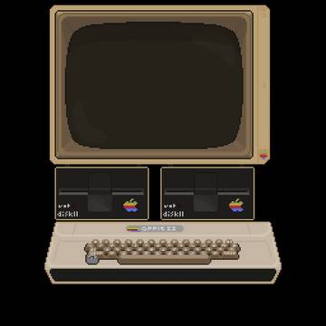 Apple II CRT pixelart