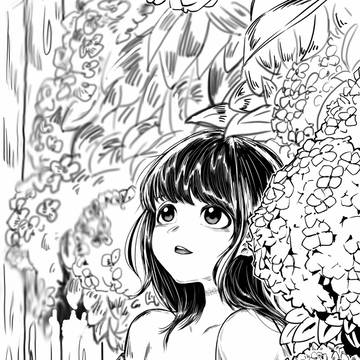 女の子-花