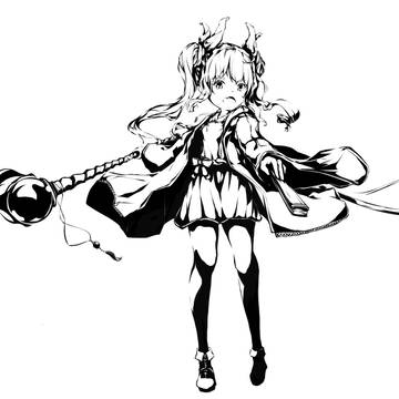 火属性白黒女の子