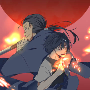 紅月の下で