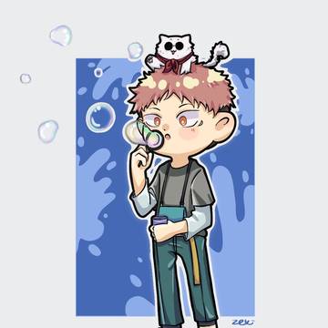 吹泡泡d(`･∀･)b