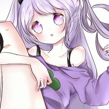 紫色の美少女市松です。