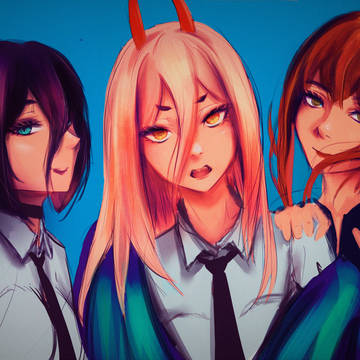 Reze, Power and Makima uwu