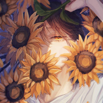 向日葵の花手水