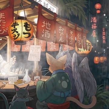 旅先の屋台にて