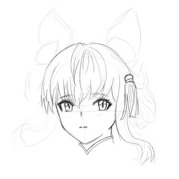 浴衣アンスリア模写(途中)