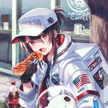 宇宙猫と一緒