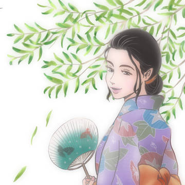 やっぱり夏は浴衣 A girl in summer kimono