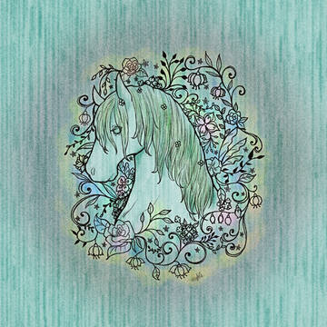 花と馬