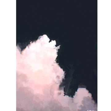 dark sky, light clouds