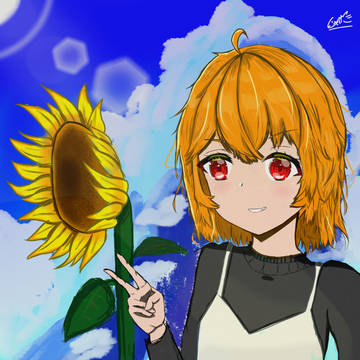 仲良くなった配信者のイラスト