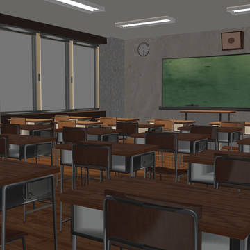 【3DCG】教室