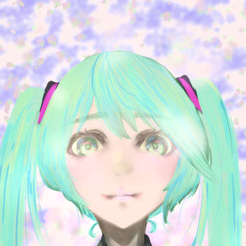 散る花と初音ミク