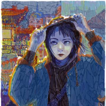 Wandering-rainy town
