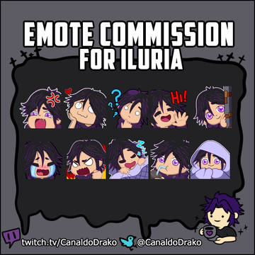 Commission Emotes - Iluria
