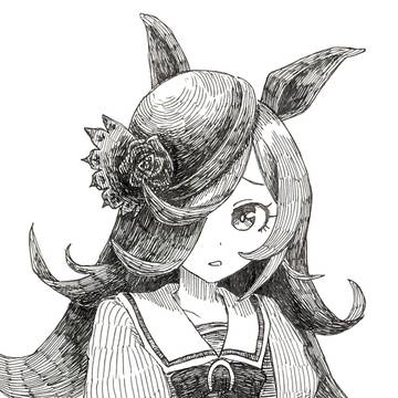 ライスシャワーをボールペンで描いてみた