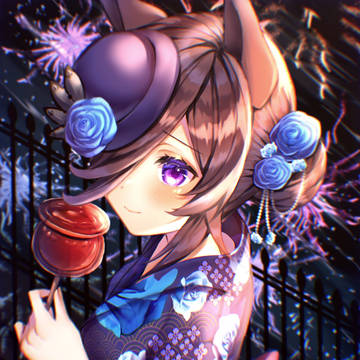 浴衣ライスとりんご飴🍎