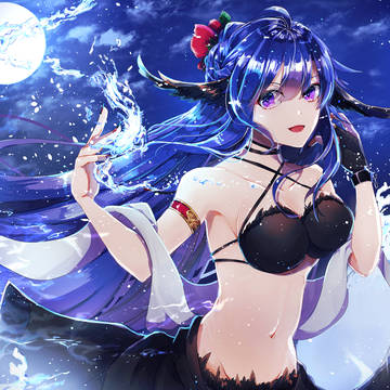 夜の水辺