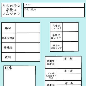 【使用報告不要】うちの子の母校テンプレ