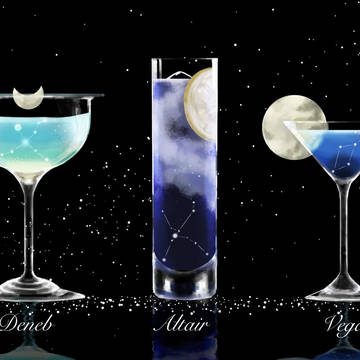 星座カクテル 夏の大三角形ver.