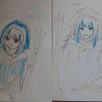 メメとお絵描きした