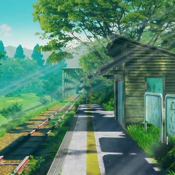 サンプルイラスト「無人駅」