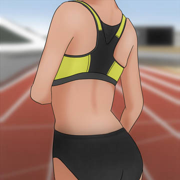 陸上ユニフォーム 背中おしり