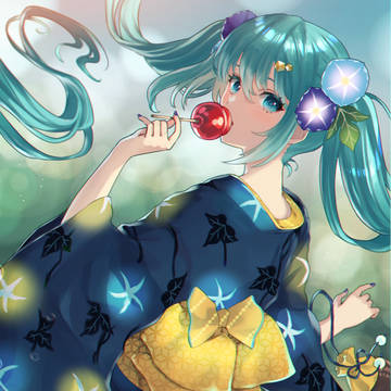 浴衣ミクさん