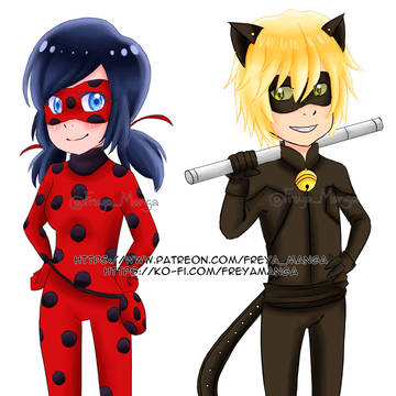 Chibi Ladybug and Chatnoir 2017