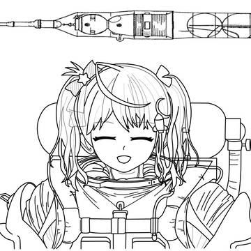 宇宙服を着ているくりあちゃんです！