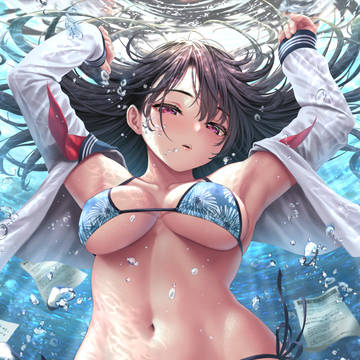 水中ビキニJKさん