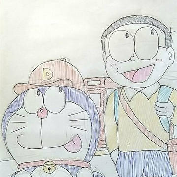 学校で描いたドラえもん落書き