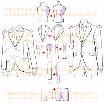 個人メモ:身体の立体感+服の立体感
